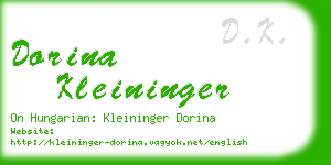 dorina kleininger business card
